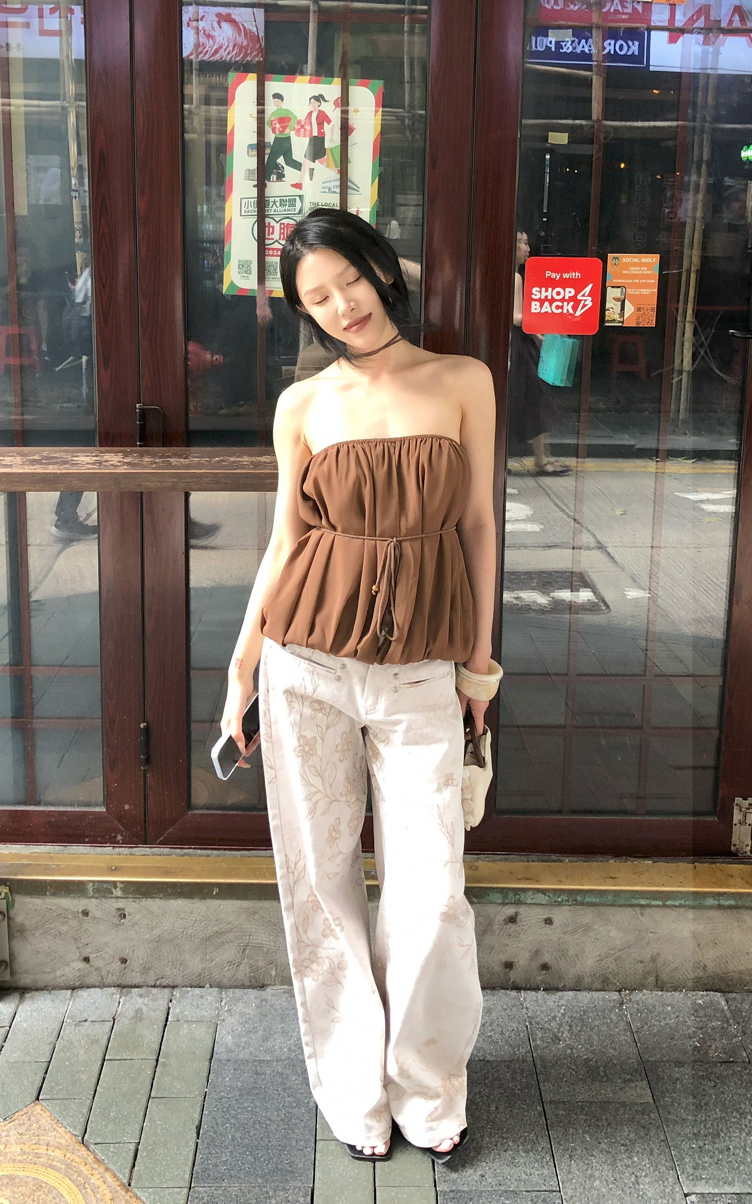Hydrae Floral Washed Wide Leg Pants