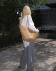 Rase le sol Draped Oversized White Shirt