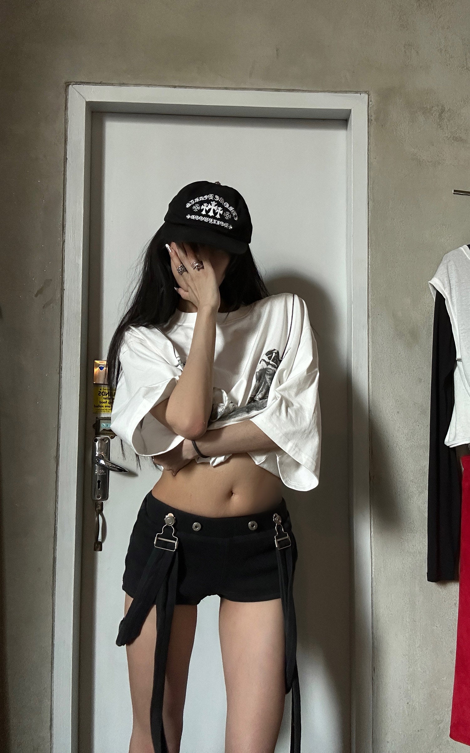 WARDEN EDGE ボクシンググローブ グラフィック オーバーサイズ Tシャツ