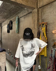 WARDEN EDGE ボクシンググローブ グラフィック オーバーサイズ Tシャツ