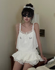 WARDEN EDGE Lace-Trim Ruffle Camisole & Shorts Set