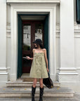 WARDEN EDGE Trench-Inspired Strap Mini Dress