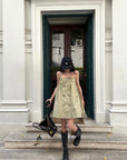 WARDEN EDGE Trench-Inspired Strap Mini Dress
