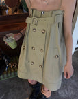 WARDEN EDGE Trench-Inspired Strap Mini Dress