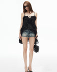 IAMXIAA Low Rise Vintage Wash Micro Denim Shorts