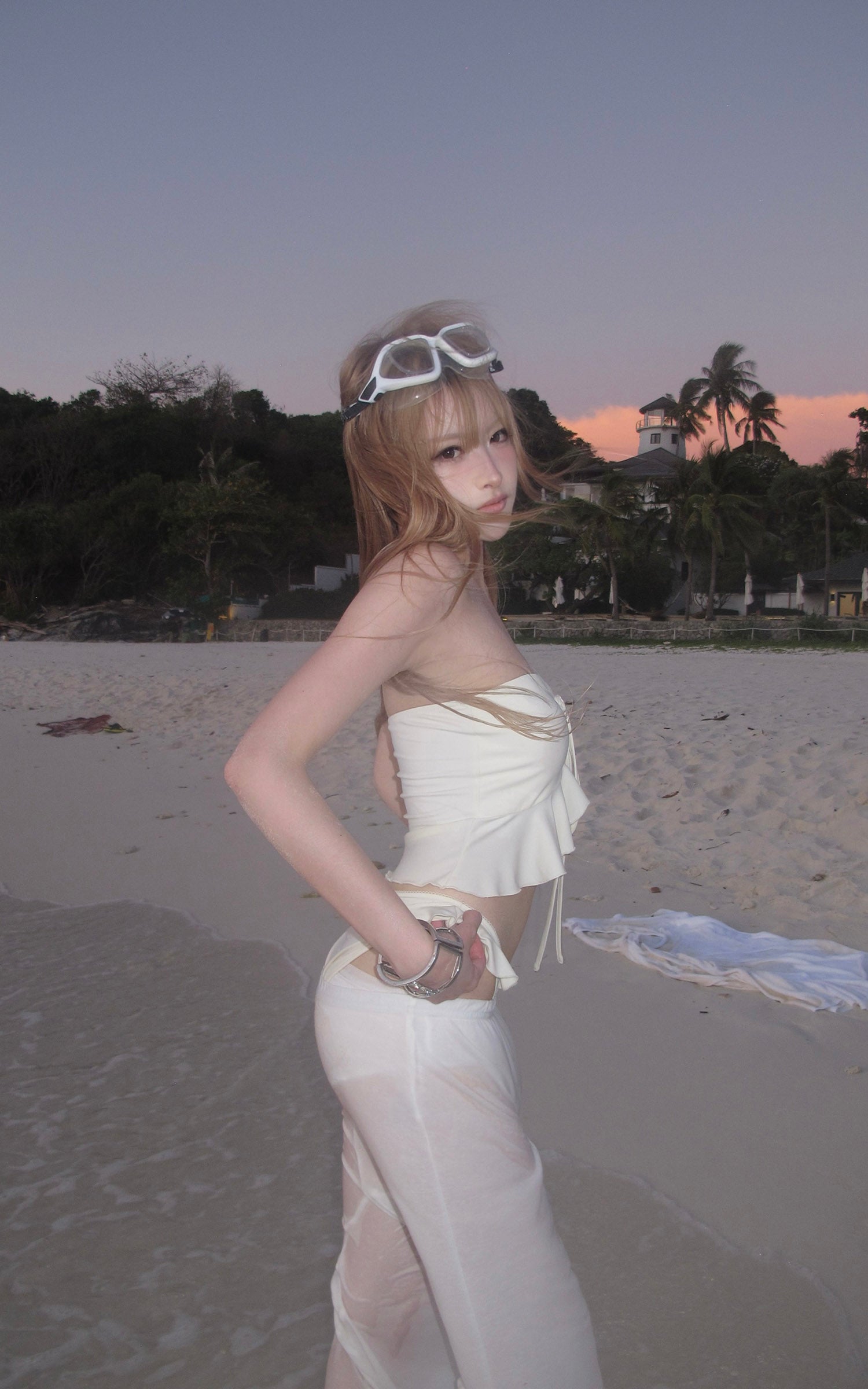 Rase Le Sol Echoes of the Tide Ruffle Three-Piece Swim Set