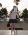 Rase le sol Deconstructed Pleated Mini Skirt & Bloomers Set