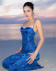 ROVENTE Liquid Floral Slip Maxi Dress