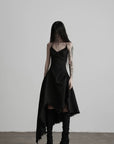 DOINDULGE Black Cotton Bustier Dress
