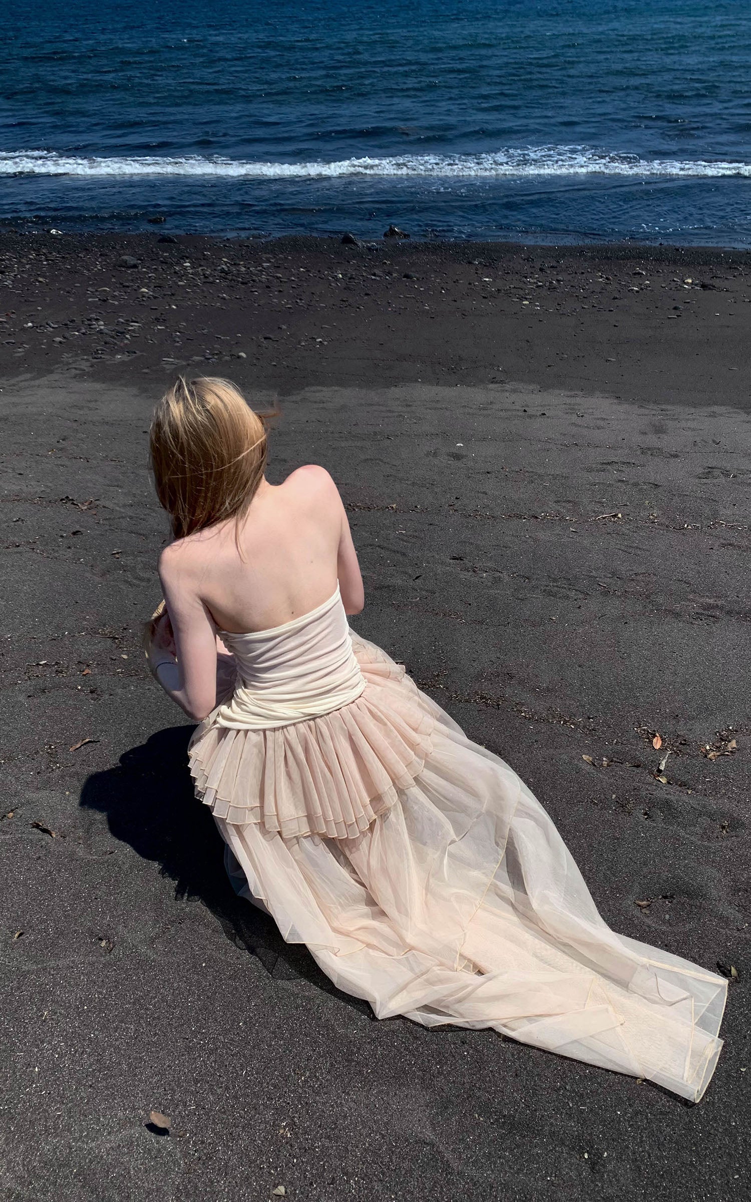 Rase le sol Draped Tube Top &amp; Layered Tulle Skirt Set