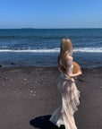 Rase le sol Draped Tube Top & Layered Tulle Skirt Set