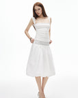 IAMXIAA Studded Ruched Square Neck Tee
