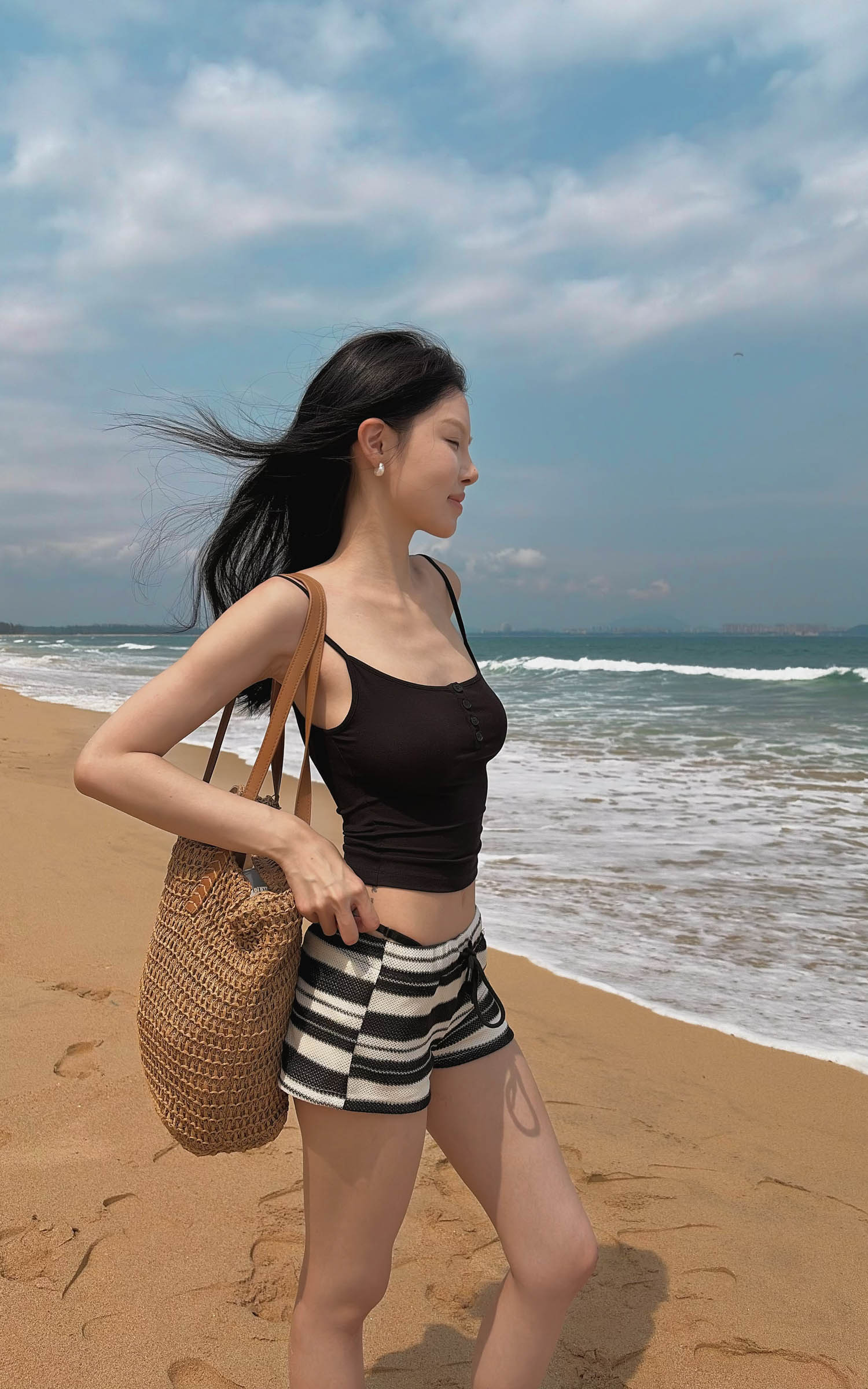Hydrae Micro lounge en maille à rayures taille basse Short