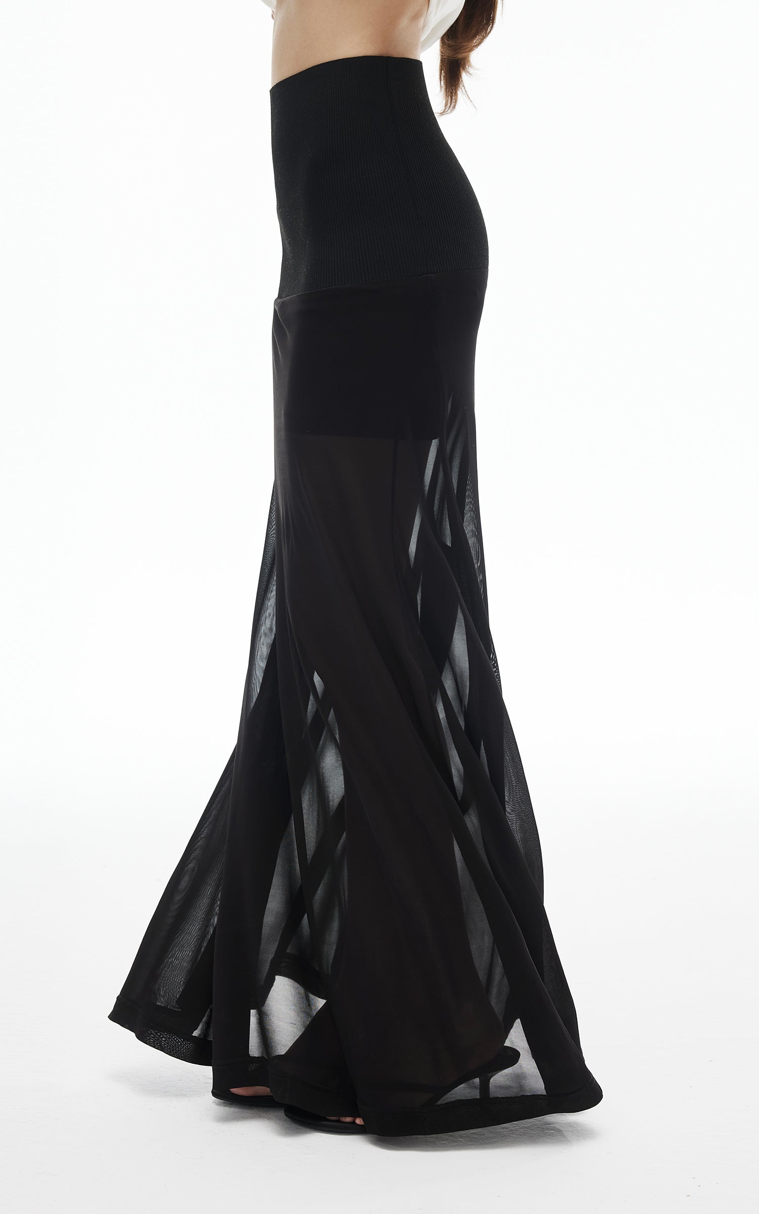 IAMXIAA Sheer Mesh Maxi Skirt