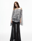 IAMXIAA Wild Muse Off-Shoulder Chiffon Top