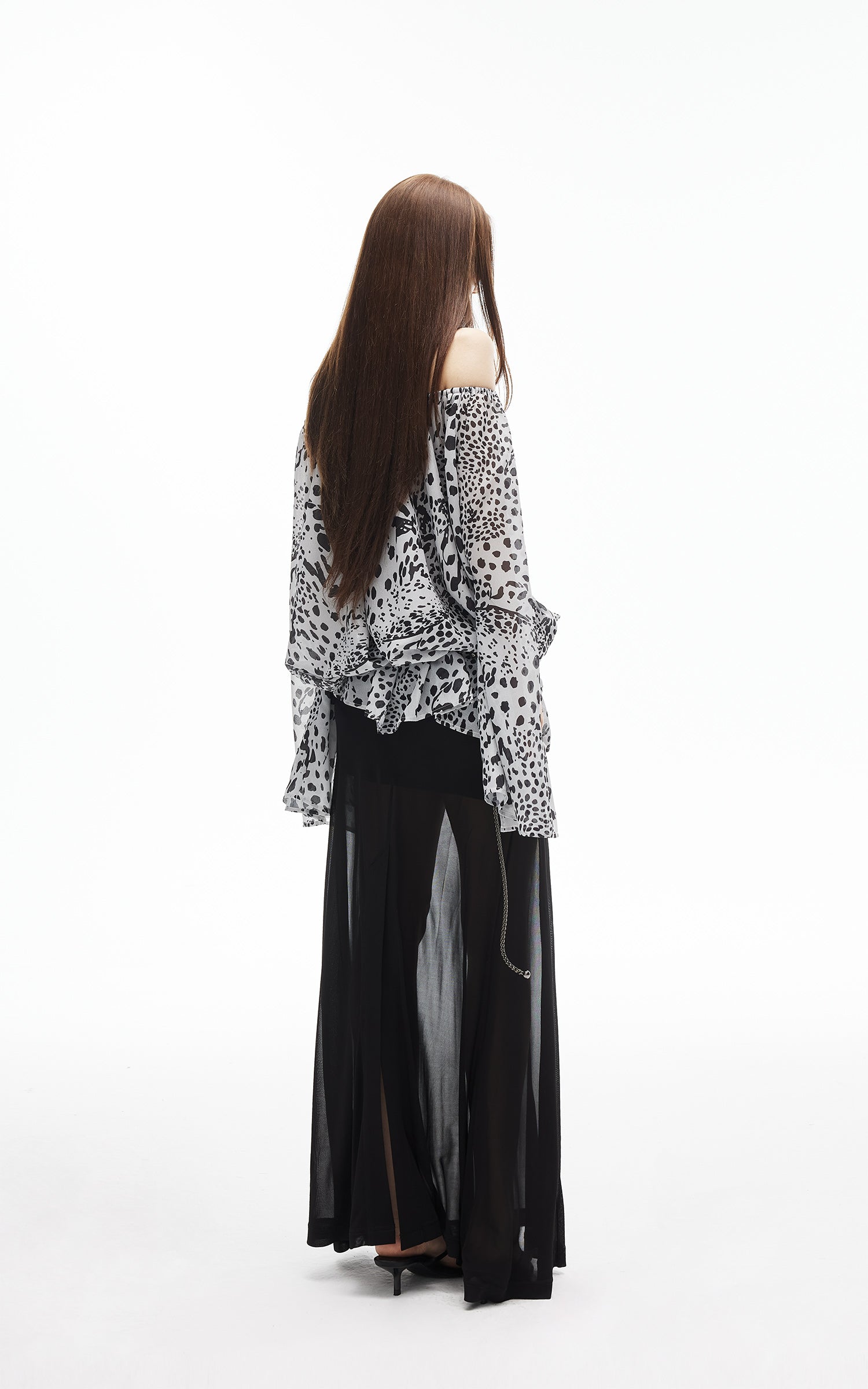 IAMXIAA Sheer Mesh Maxi Skirt