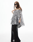 IAMXIAA Wild Muse Off-Shoulder Chiffon Top