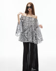 IAMXIAA Wild Muse Off-Shoulder Chiffon Top