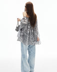 IAMXIAA Jean large taille basse délavé
