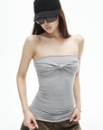 IAMXIAA Knot Detail Strapless Tube Top
