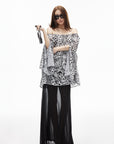 IAMXIAA Wild Muse Off-Shoulder Chiffon Top