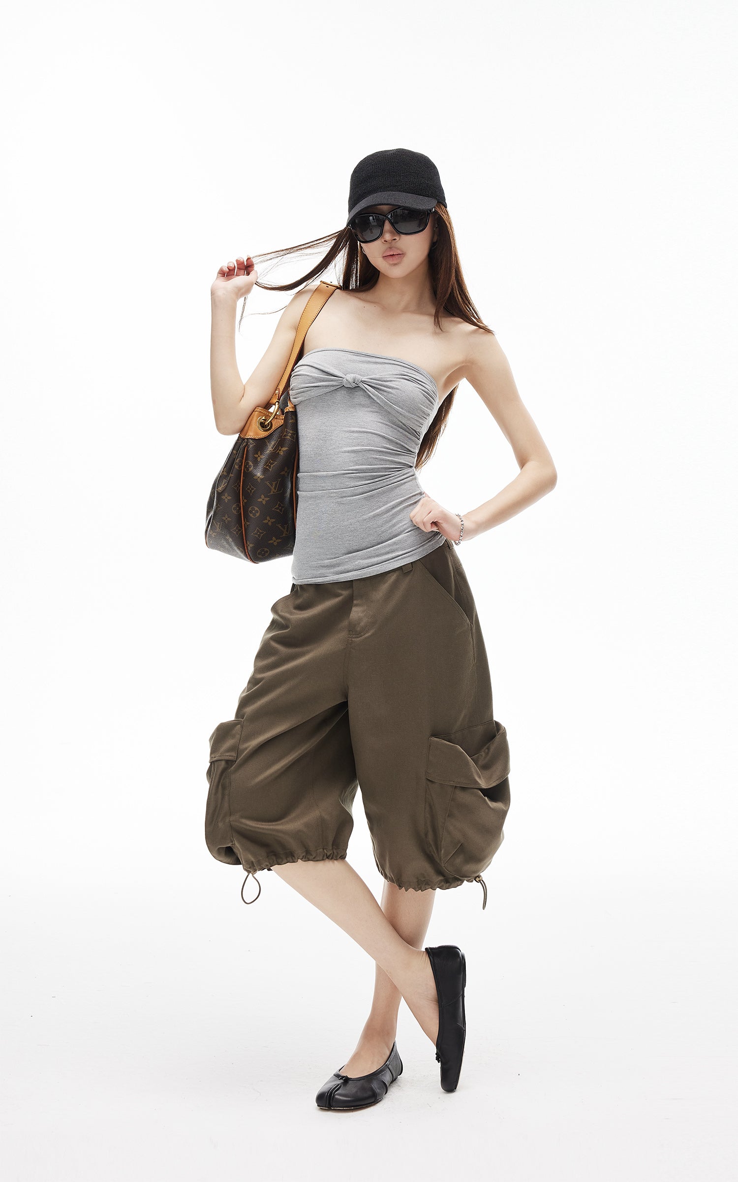 IAMXIAA Knot Detail Strapless Tube Top