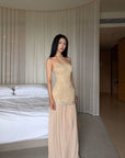 Hydrae Robe longue sirène en dentelle à dos nu
