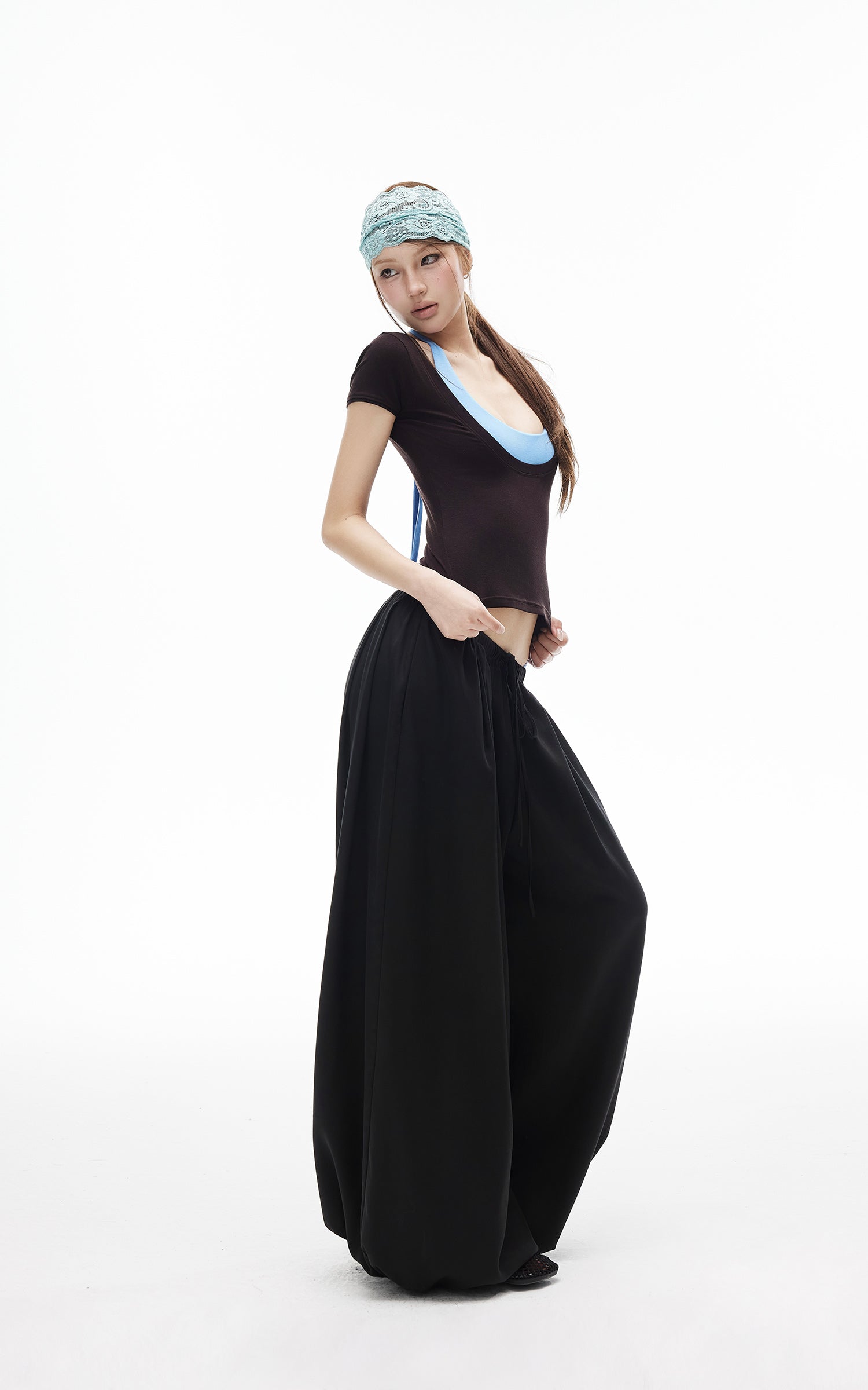 IAMXIAA Balloon Wide-Leg Drawstring Pants