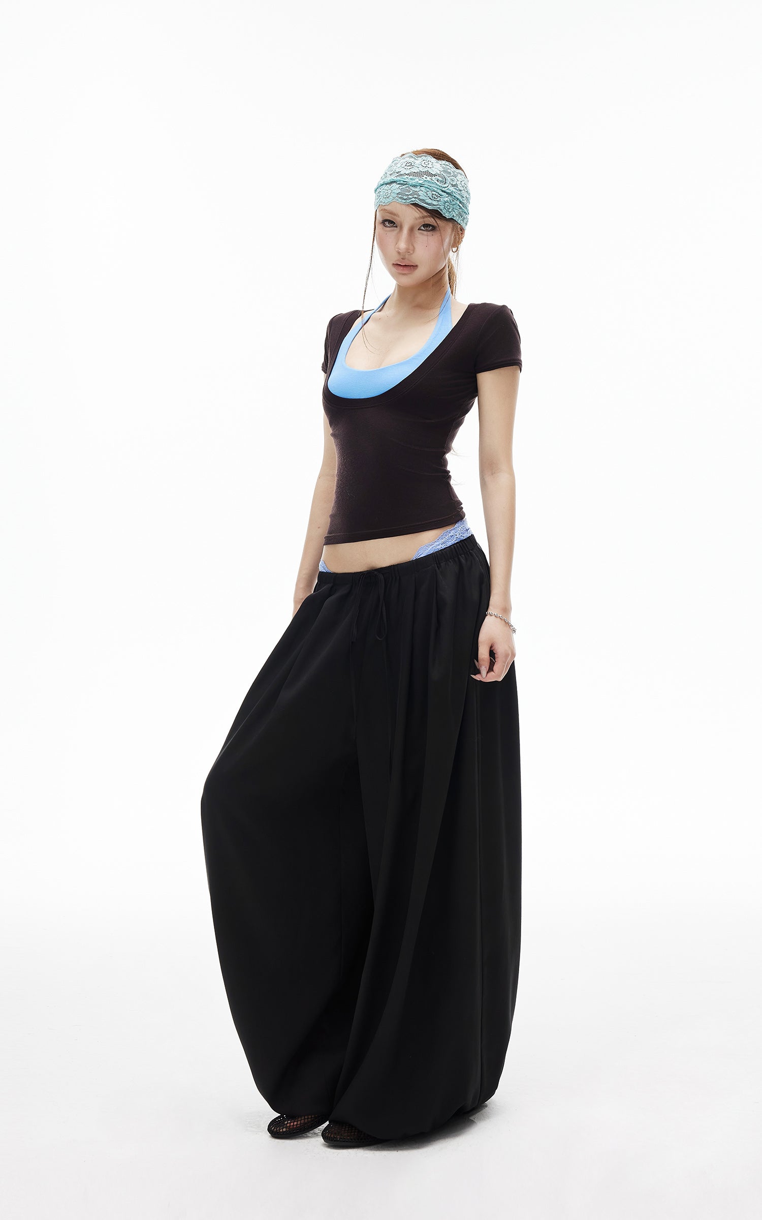 IAMXIAA Balloon Wide-Leg Drawstring Pants