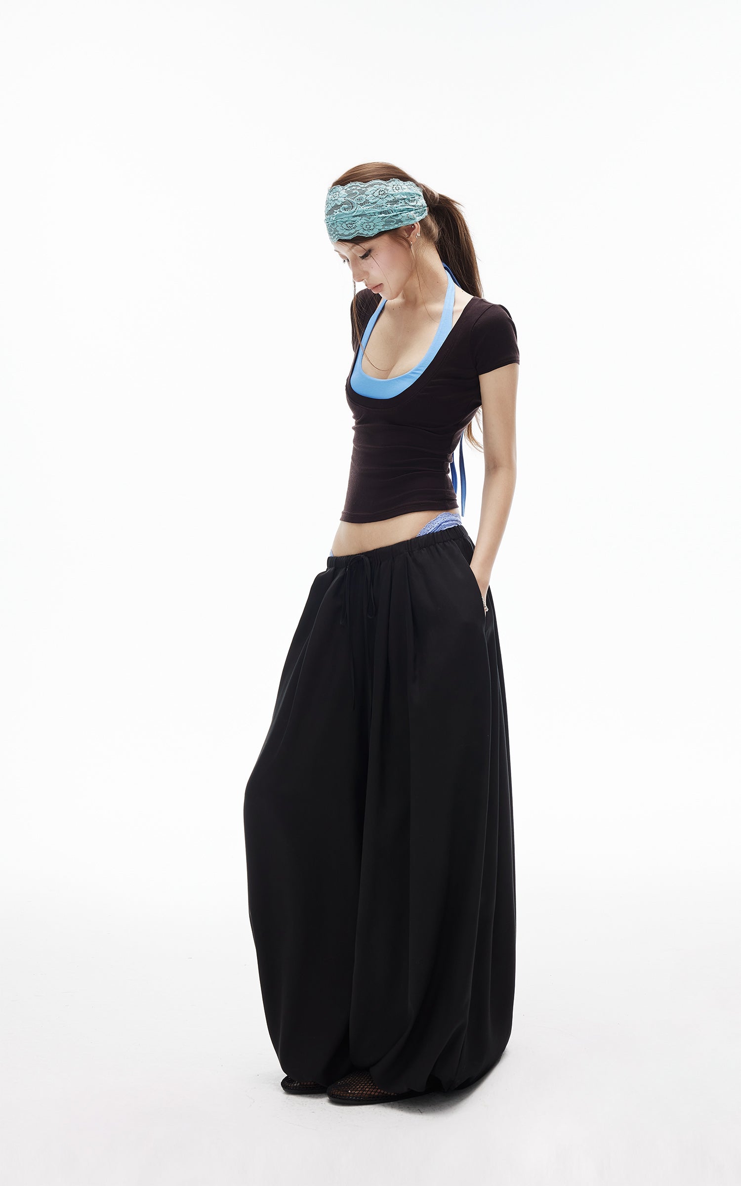 IAMXIAA Balloon Wide-Leg Drawstring Pants