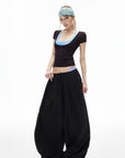 IAMXIAA Balloon Wide-Leg Drawstring Pants