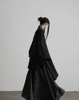 DOINDULGE Draped Shawl Collar Maxi Dress