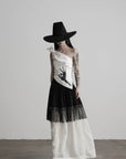 DOINDULGE One Shoulder Asymmetric Embroidered Top