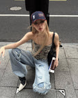 Rase le sol Camouflage Asymmetric Tube Top