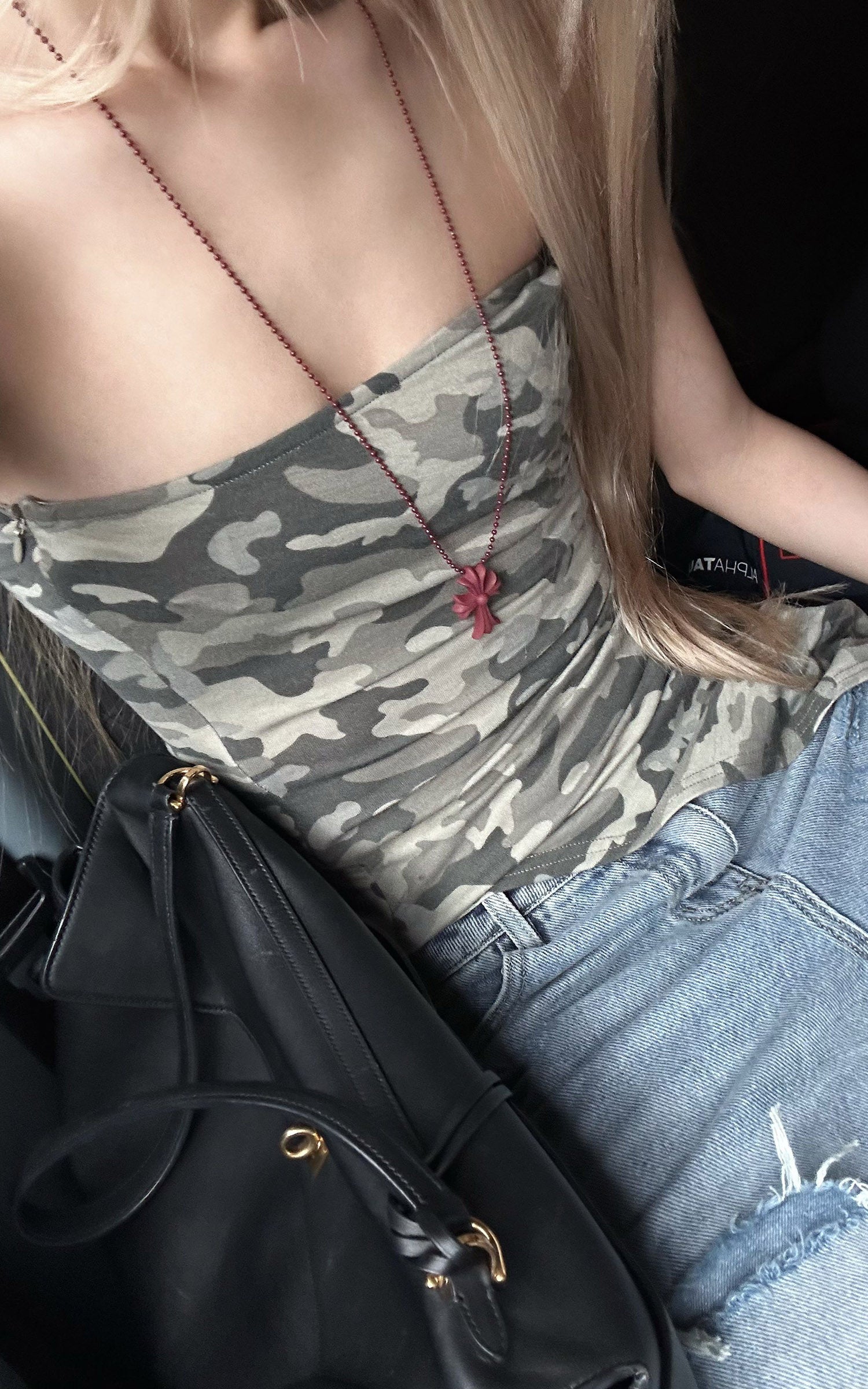 Rase le sol Camouflage Asymmetric Tube Top