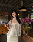 Hydrae Embroidered Chiffon Bubble Mini Dress
