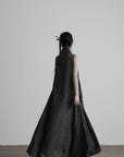 DOINDULGE Draped Shawl Collar Maxi Dress