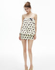 IAMXIAA Polka Dot Strapless Mini Dress