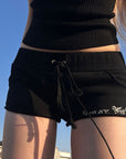 Rase le sol Raw Hem Low-Rise Lounge Shorts