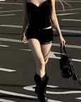 Rase le sol Raw Hem Low-Rise Lounge Shorts