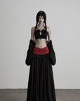 DOINDULGE Mesh Layered Maxi Skirt