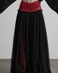 DOINDULGE Mesh Layered Maxi Skirt