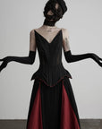 DOINDULGE Black Mesh Corset Bandeau Top