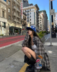 WARDEN EDGE Patchwork Plaid Oversized Shirt