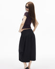 IAMXIAA Pantalon culotte ballon taille basse
