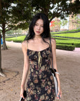 Hydrae Vintage Floral Slip Mini Dress