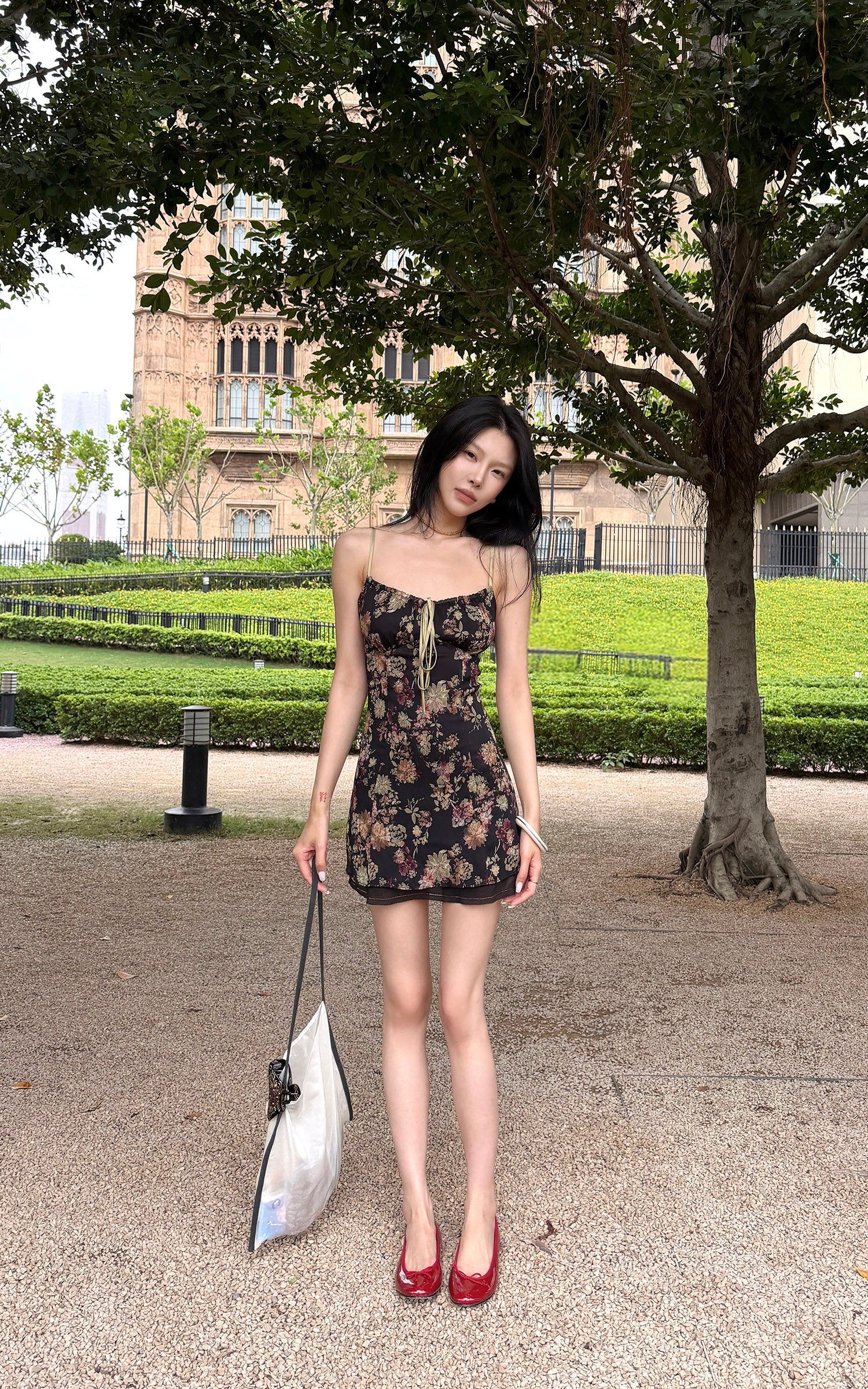Hydrae Vintage Floral Slip Mini Dress