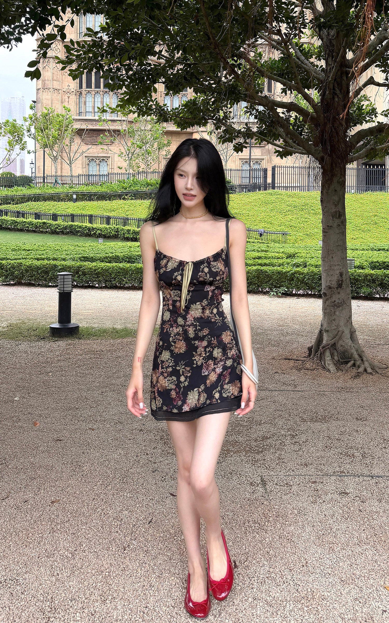 Hydrae Vintage Floral Slip Mini Dress