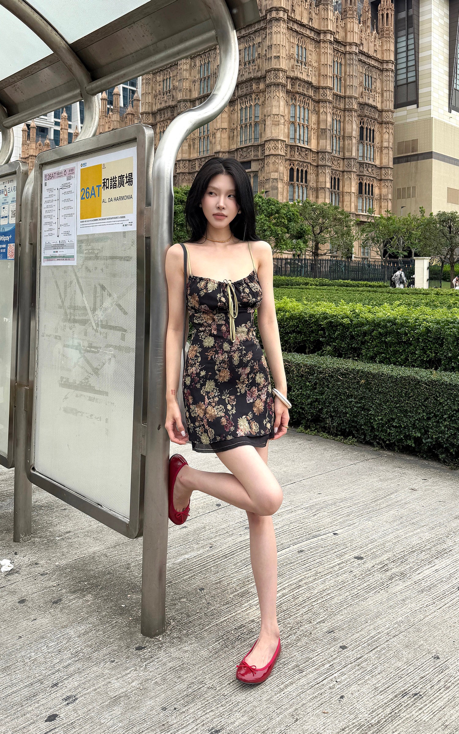 Hydrae Vintage Floral Slip Mini Dress