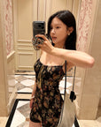 Hydrae Vintage Floral Slip Mini Dress